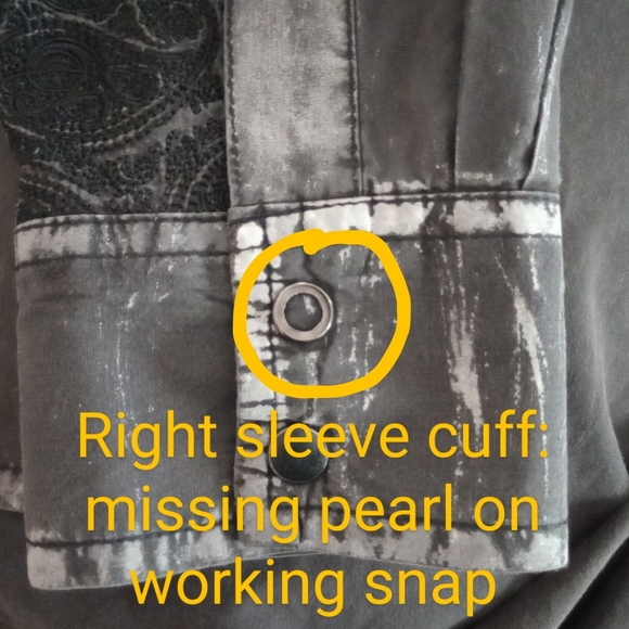 Moonshine Spirit Mens Western Long Sleeve Slim Fit Pearl Snap Shirt, Medium - Picture 7 of 13